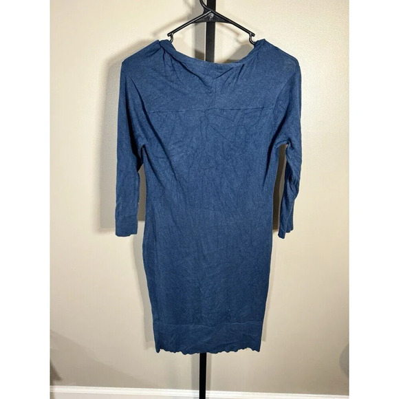 Banana Republic Womens Size M TEAL Long Sleeve Lined Bodycon Knit Dress - Picture 4 of 5